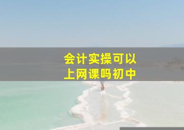 会计实操可以上网课吗初中