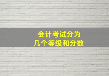 会计考试分为几个等级和分数