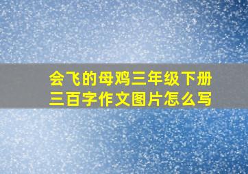 会飞的母鸡三年级下册三百字作文图片怎么写