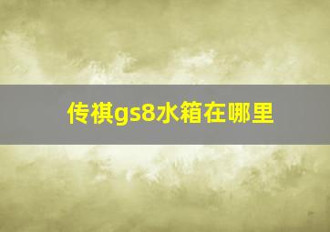 传祺gs8水箱在哪里