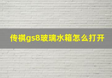 传祺gs8玻璃水箱怎么打开