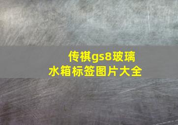 传祺gs8玻璃水箱标签图片大全