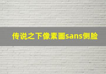 传说之下像素画sans侧脸