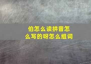 伯怎么读拼音怎么写的呀怎么组词