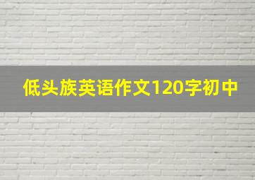 低头族英语作文120字初中