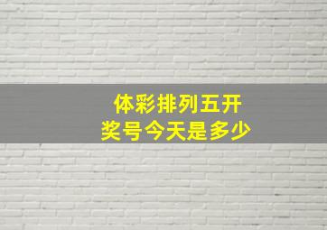 体彩排列五开奖号今天是多少