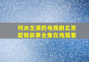 何冰主演的电视剧北京爱情故事全集在线观看