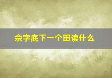 佘字底下一个田读什么