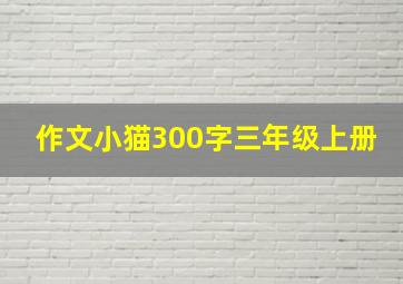 作文小猫300字三年级上册