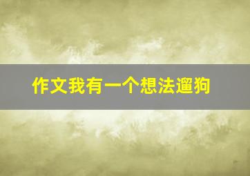 作文我有一个想法遛狗