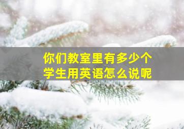 你们教室里有多少个学生用英语怎么说呢