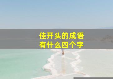 佳开头的成语有什么四个字