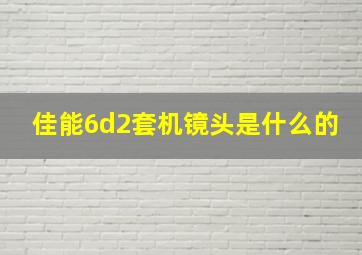 佳能6d2套机镜头是什么的