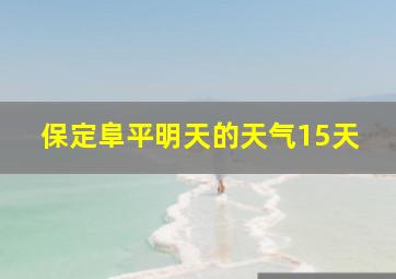 保定阜平明天的天气15天