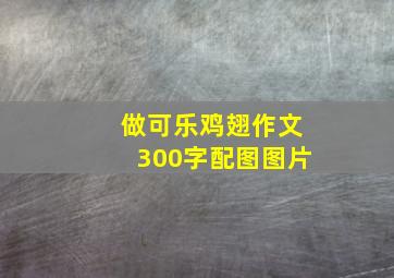 做可乐鸡翅作文300字配图图片