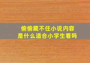 偷偷藏不住小说内容是什么适合小学生看吗