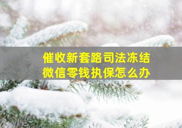 催收新套路司法冻结微信零钱执保怎么办