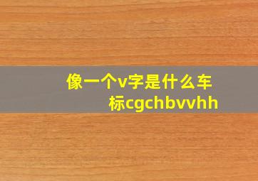 像一个v字是什么车标cgchbvvhh