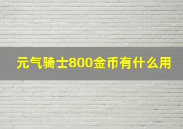 元气骑士800金币有什么用