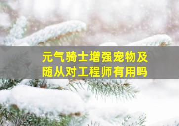 元气骑士增强宠物及随从对工程师有用吗