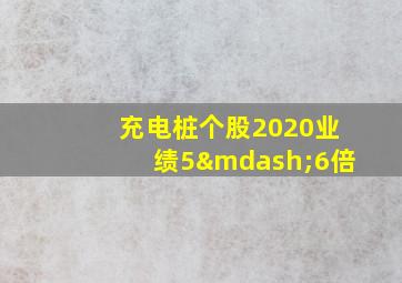 充电桩个股2020业绩5—6倍