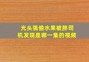 光头强偷水果被胖司机发现是哪一集的视频