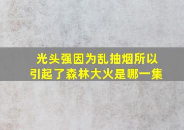 光头强因为乱抽烟所以引起了森林大火是哪一集