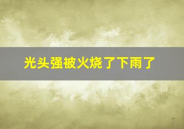 光头强被火烧了下雨了