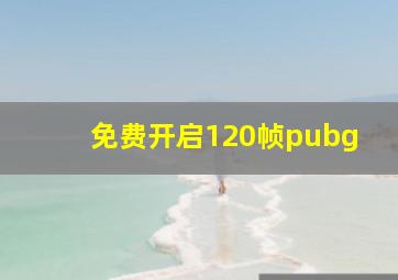 免费开启120帧pubg