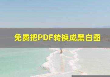 免费把PDF转换成黑白图