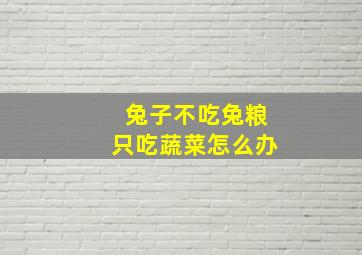 兔子不吃兔粮只吃蔬菜怎么办