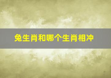 兔生肖和哪个生肖相冲