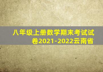 八年级上册数学期末考试试卷2021-2022云南省