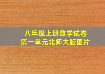 八年级上册数学试卷第一单元北师大版图片