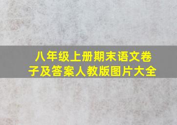 八年级上册期末语文卷子及答案人教版图片大全