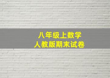 八年级上数学人教版期末试卷