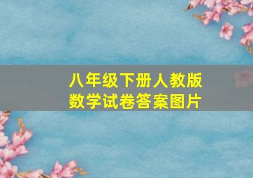 八年级下册人教版数学试卷答案图片