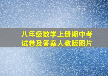 八年级数学上册期中考试卷及答案人教版图片