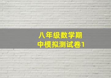 八年级数学期中模拟测试卷1