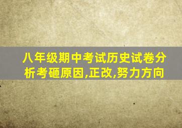 八年级期中考试历史试卷分析考砸原因,正改,努力方向