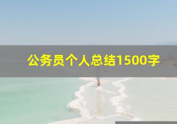 公务员个人总结1500字