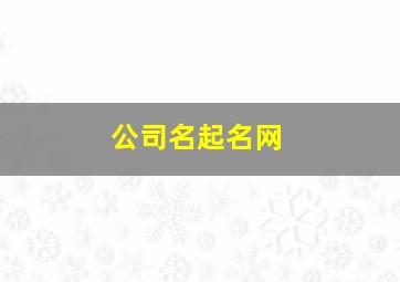 公司名起名网