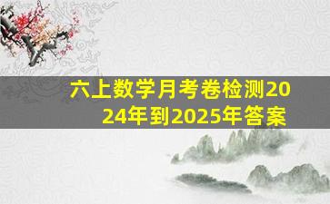 六上数学月考卷检测2024年到2025年答案