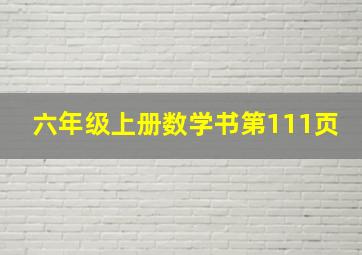 六年级上册数学书第111页