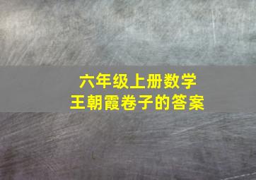 六年级上册数学王朝霞卷子的答案