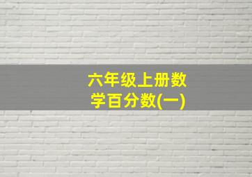 六年级上册数学百分数(一)