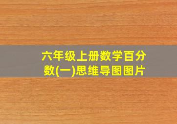 六年级上册数学百分数(一)思维导图图片