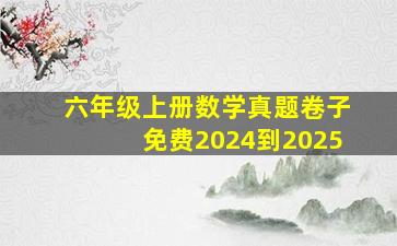 六年级上册数学真题卷子免费2024到2025