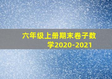 六年级上册期末卷子数学2020-2021