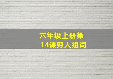 六年级上册第14课穷人组词